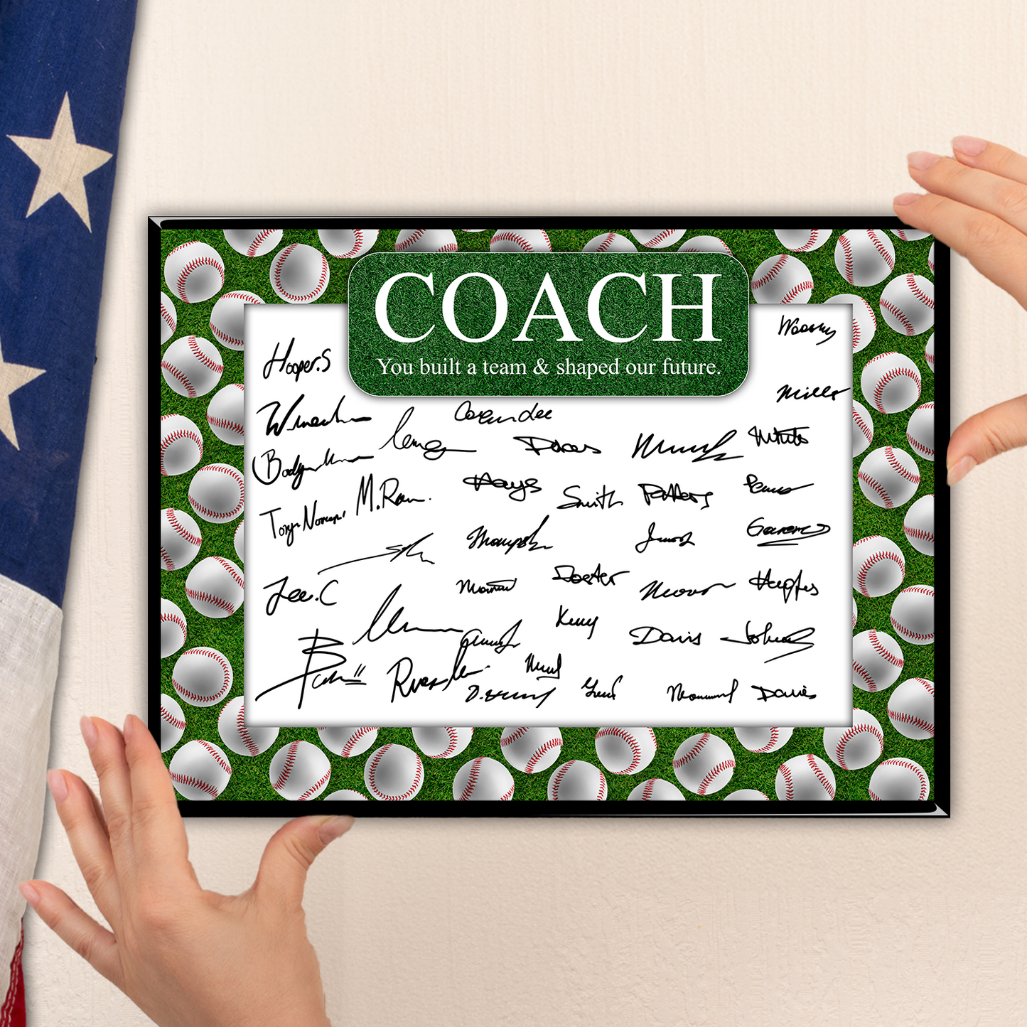 Baseball Coach Signature Plaque 1 – Team Autograph Gift