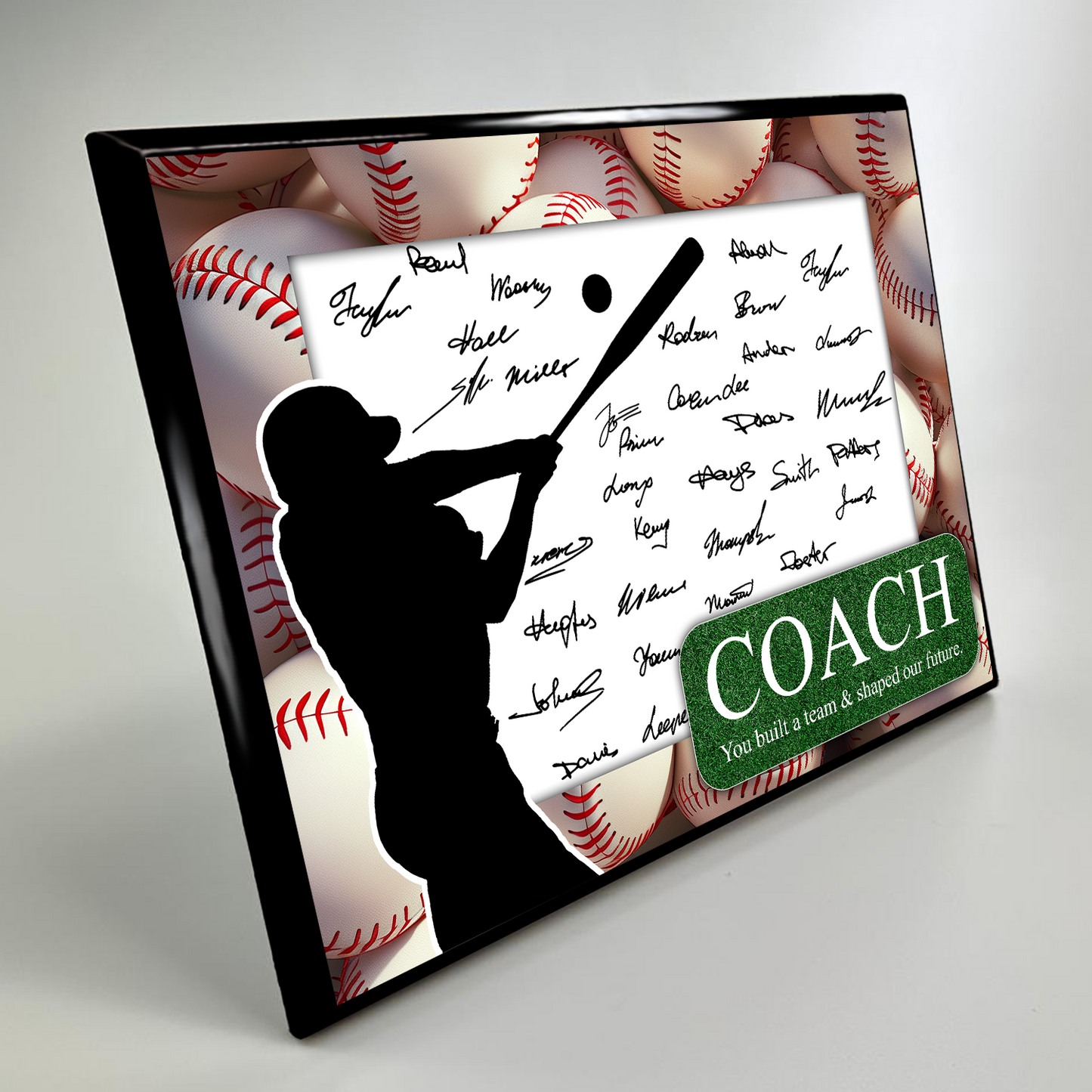 Baseball Coach Signature Plaque 2 – Team Autograph Gift