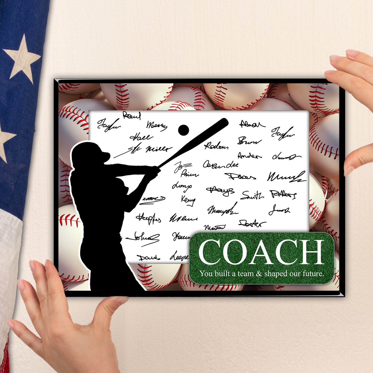 Baseball Coach Signature Plaque 2 – Team Autograph Gift