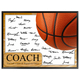 Basketball Coach Signature Plaque 1 – Team Autograph Gift