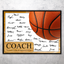 Basketball Coach Signature Plaque 1 – Team Autograph Gift