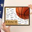 Basketball Coach Signature Plaque 1 – Team Autograph Gift