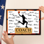 Basketball Coach Signature Plaque 2 – Team Autograph Gift
