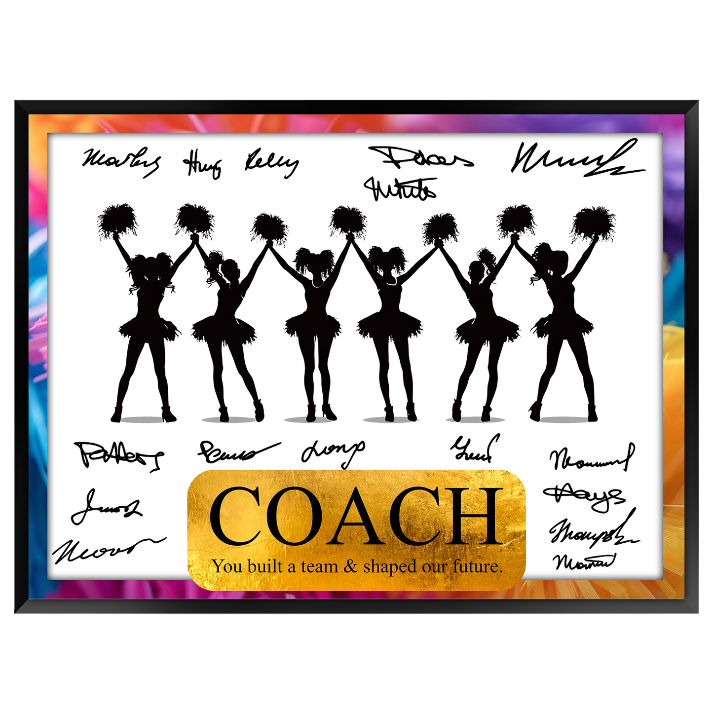 Cheerleading  Coach Signature Plaque  – Team Autograph Gift