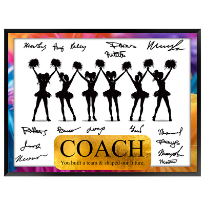 Cheerleading  Coach Signature Plaque  – Team Autograph Gift