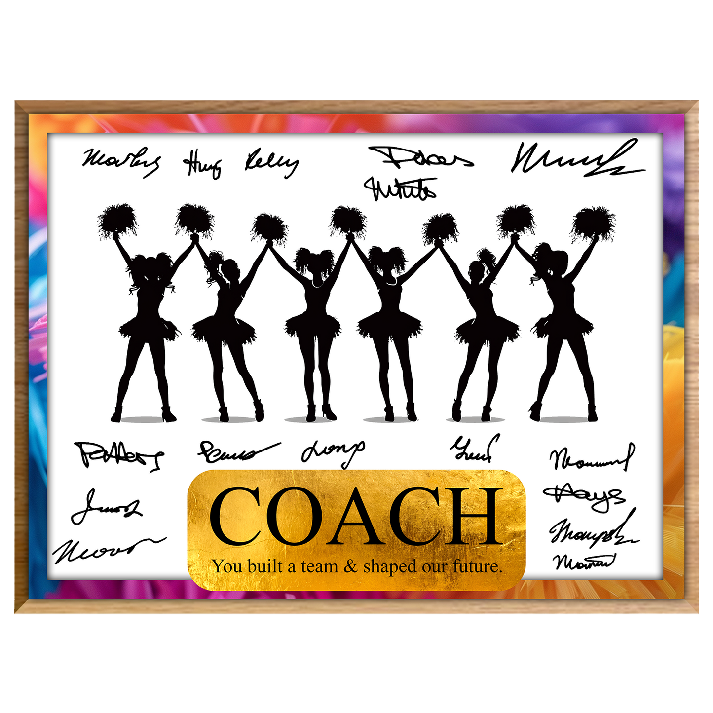 Cheerleading  Coach Signature Plaque  – Team Autograph Gift