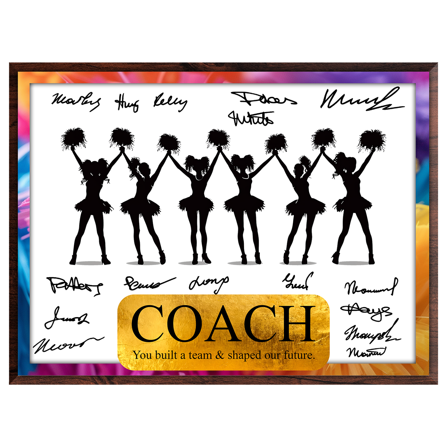 Cheerleading  Coach Signature Plaque  – Team Autograph Gift