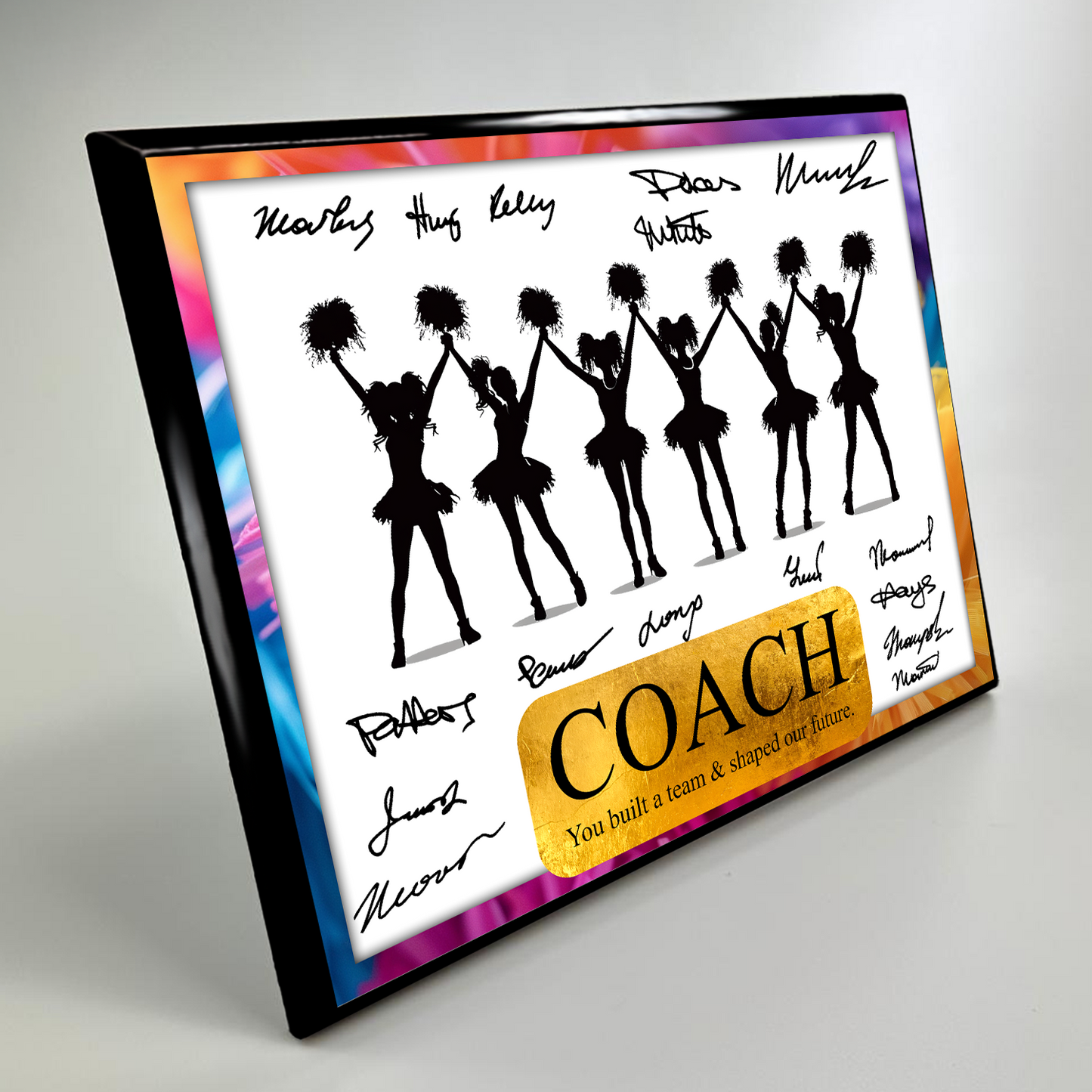 Cheerleading  Coach Signature Plaque  – Team Autograph Gift