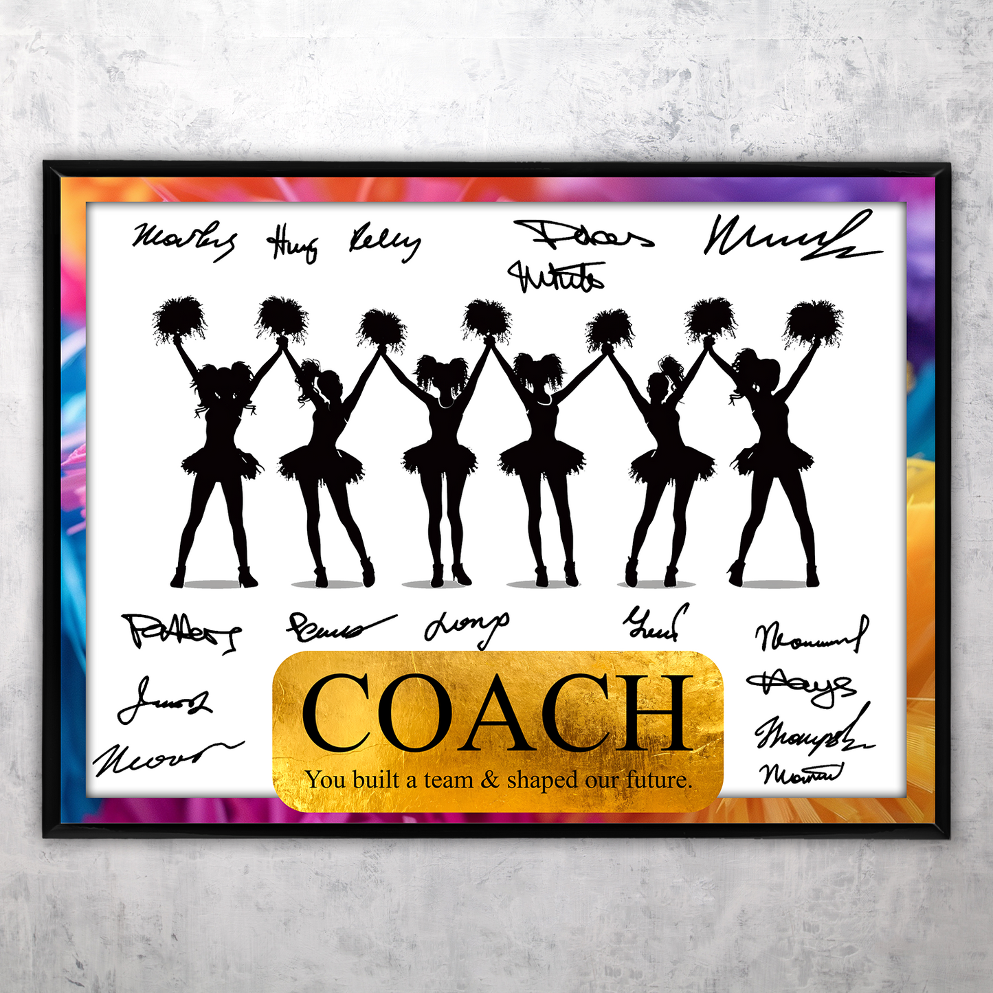 Cheerleading  Coach Signature Plaque  – Team Autograph Gift