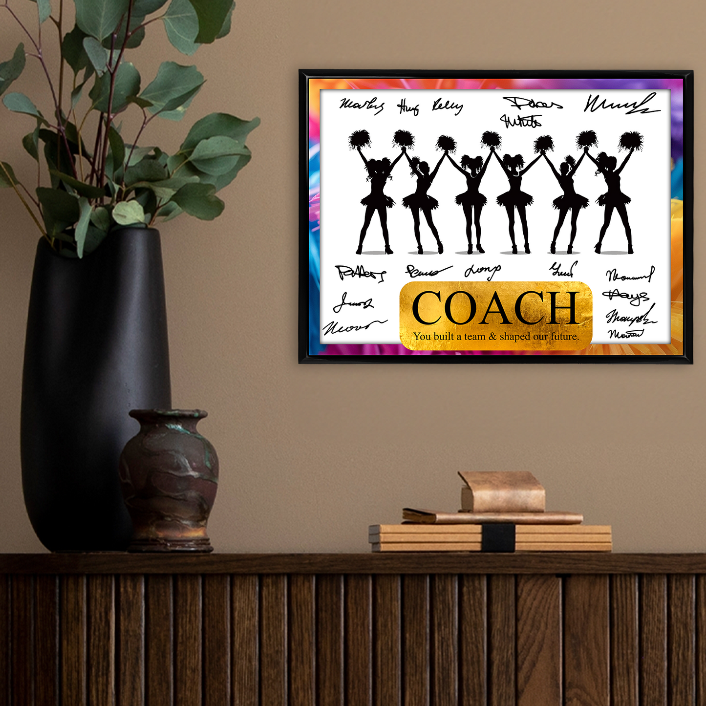 Cheerleading  Coach Signature Plaque  – Team Autograph Gift