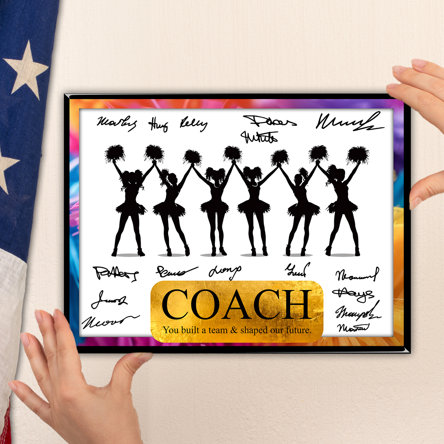 Cheerleading  Coach Signature Plaque  – Team Autograph Gift