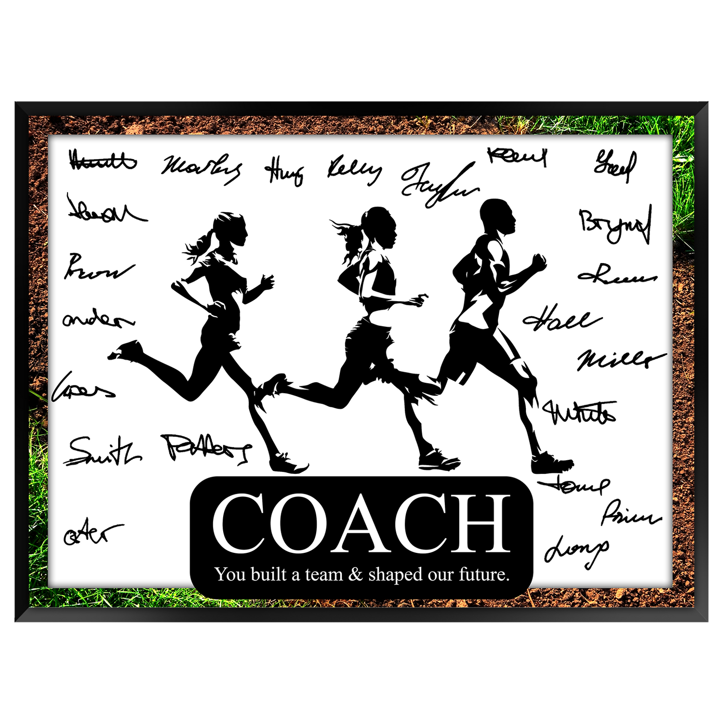 Cross Country Running Coach Signature Plaque – Team Autograph Gift