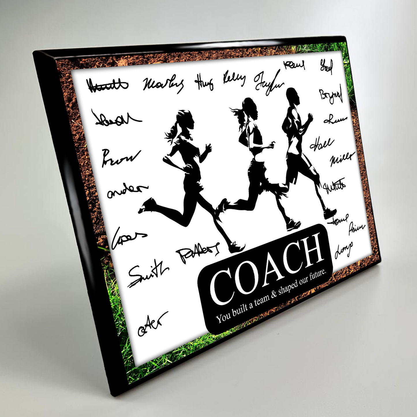 Cross Country Running Coach Signature Plaque – Team Autograph Gift