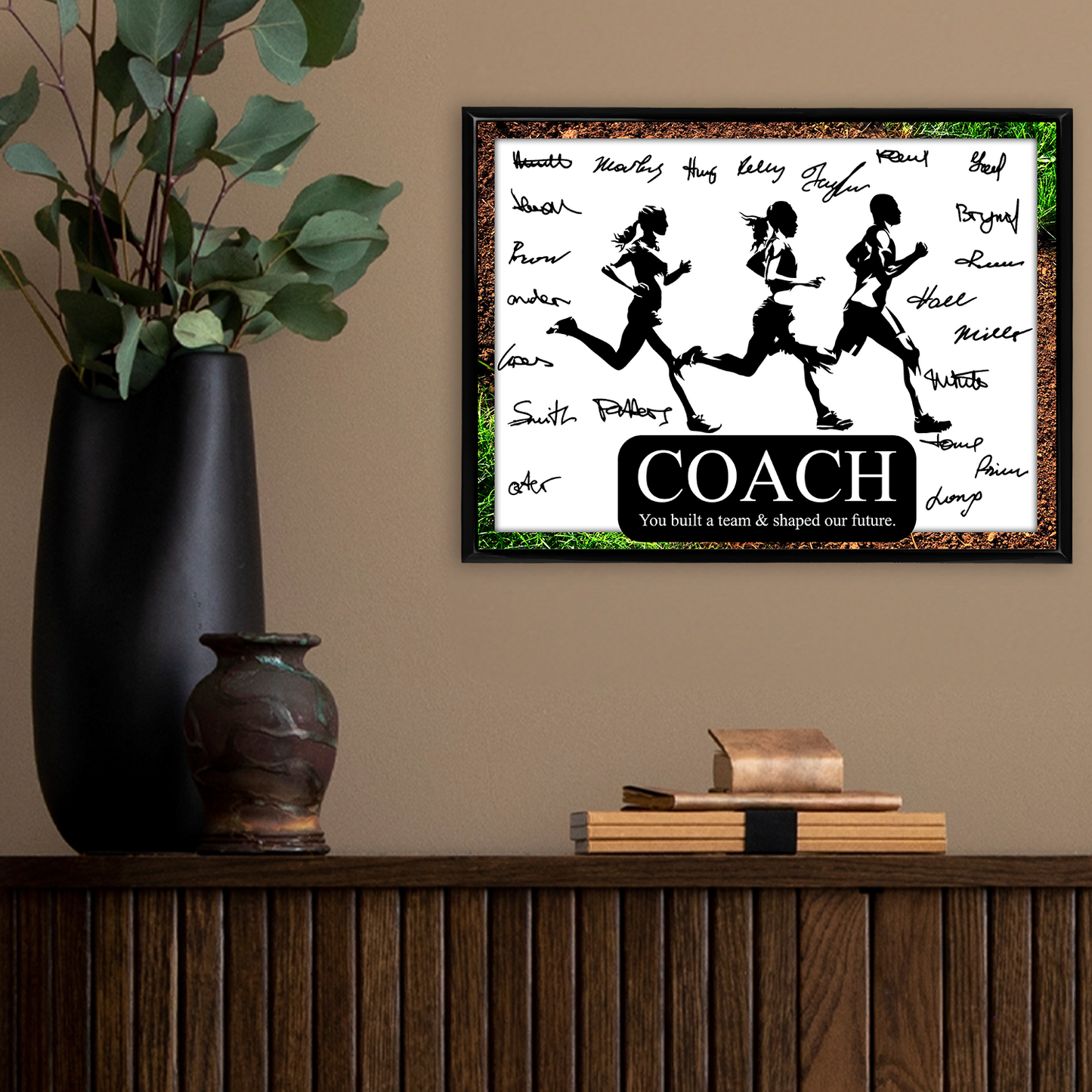 Cross Country Running Coach Signature Plaque – Team Autograph Gift