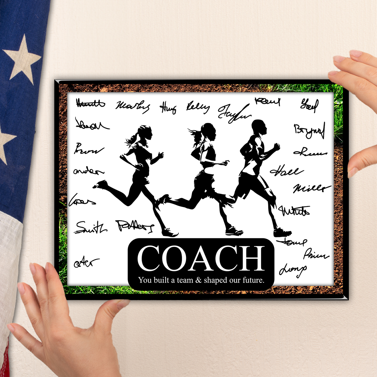 Cross Country Running Coach Signature Plaque – Team Autograph Gift