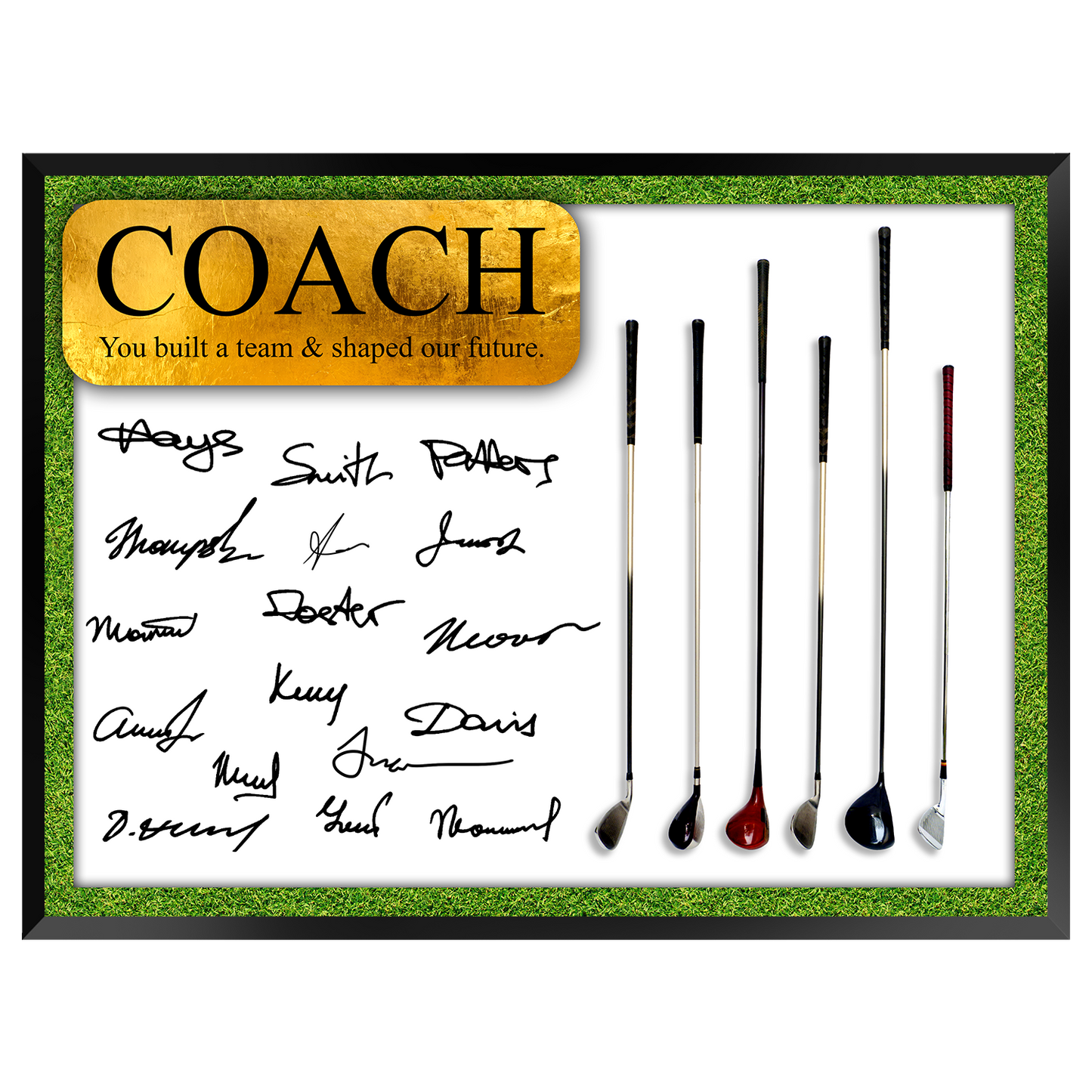 Golf Coach Signature Plaque 1 – Team Autograph Gift