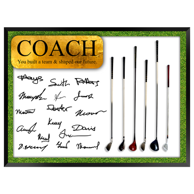 Golf Coach Signature Plaque 1 – Team Autograph Gift