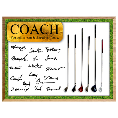 Golf Coach Signature Plaque 1 – Team Autograph Gift