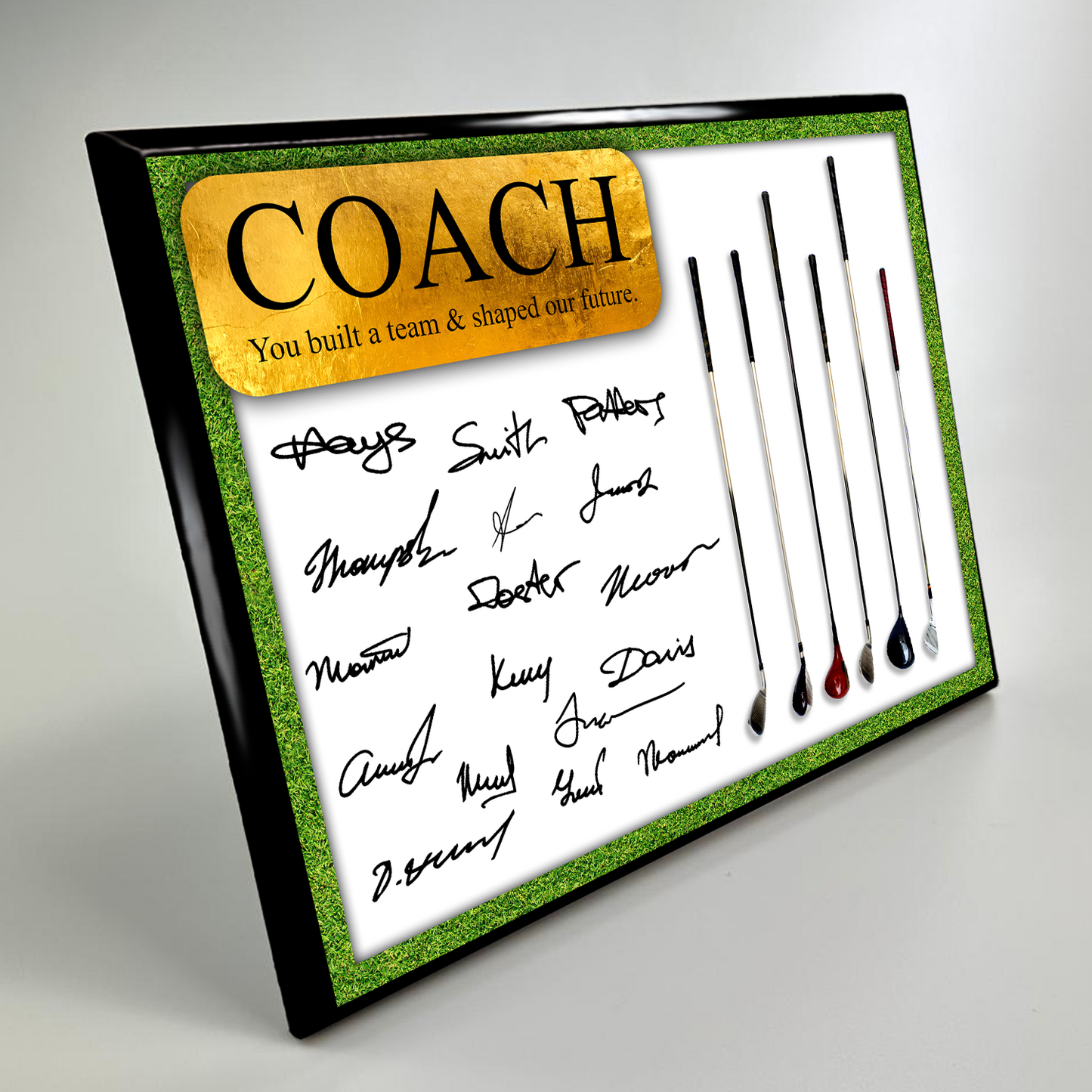 Golf Coach Signature Plaque 1 – Team Autograph Gift