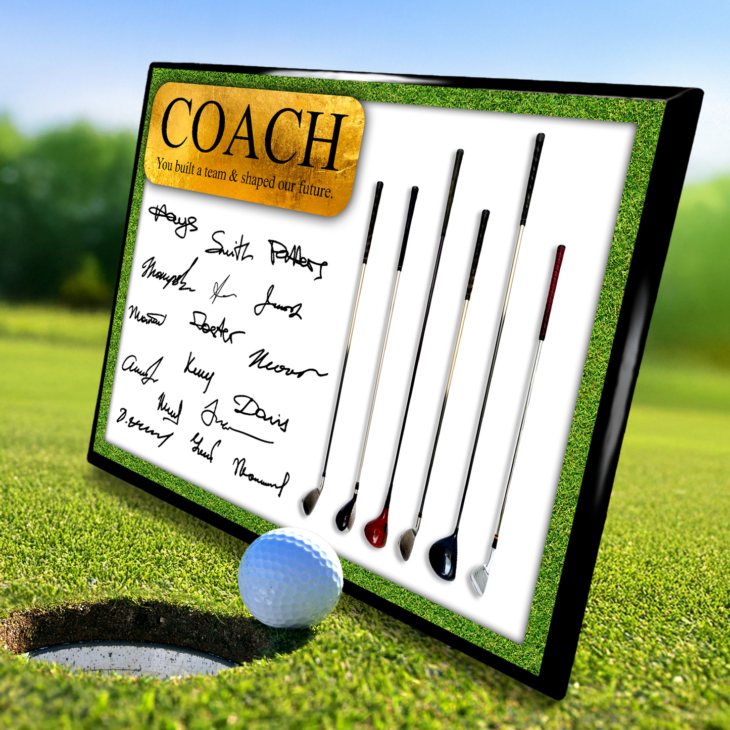 Golf Coach Signature Plaque 1 – Team Autograph Gift