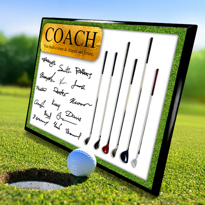 Golf Coach Signature Plaque 1 – Team Autograph Gift