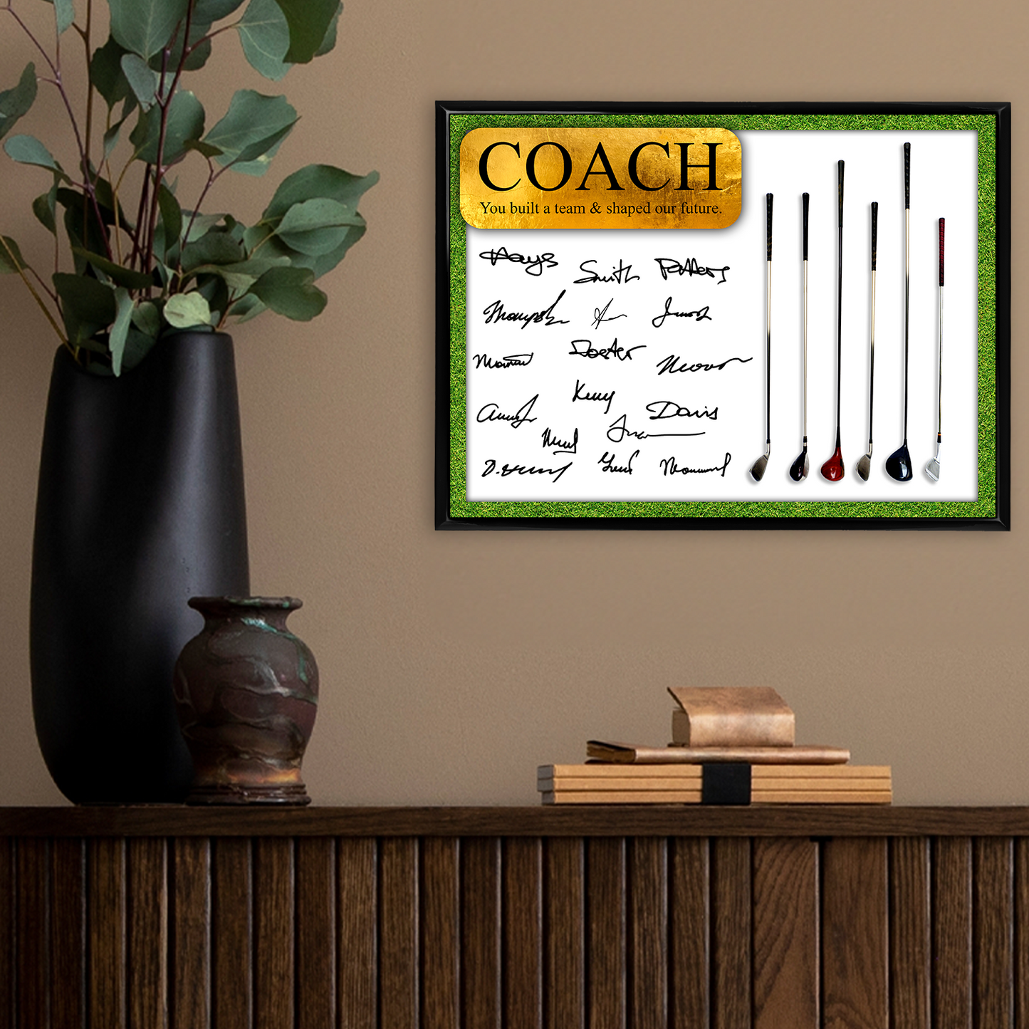 Golf Coach Signature Plaque 1 – Team Autograph Gift