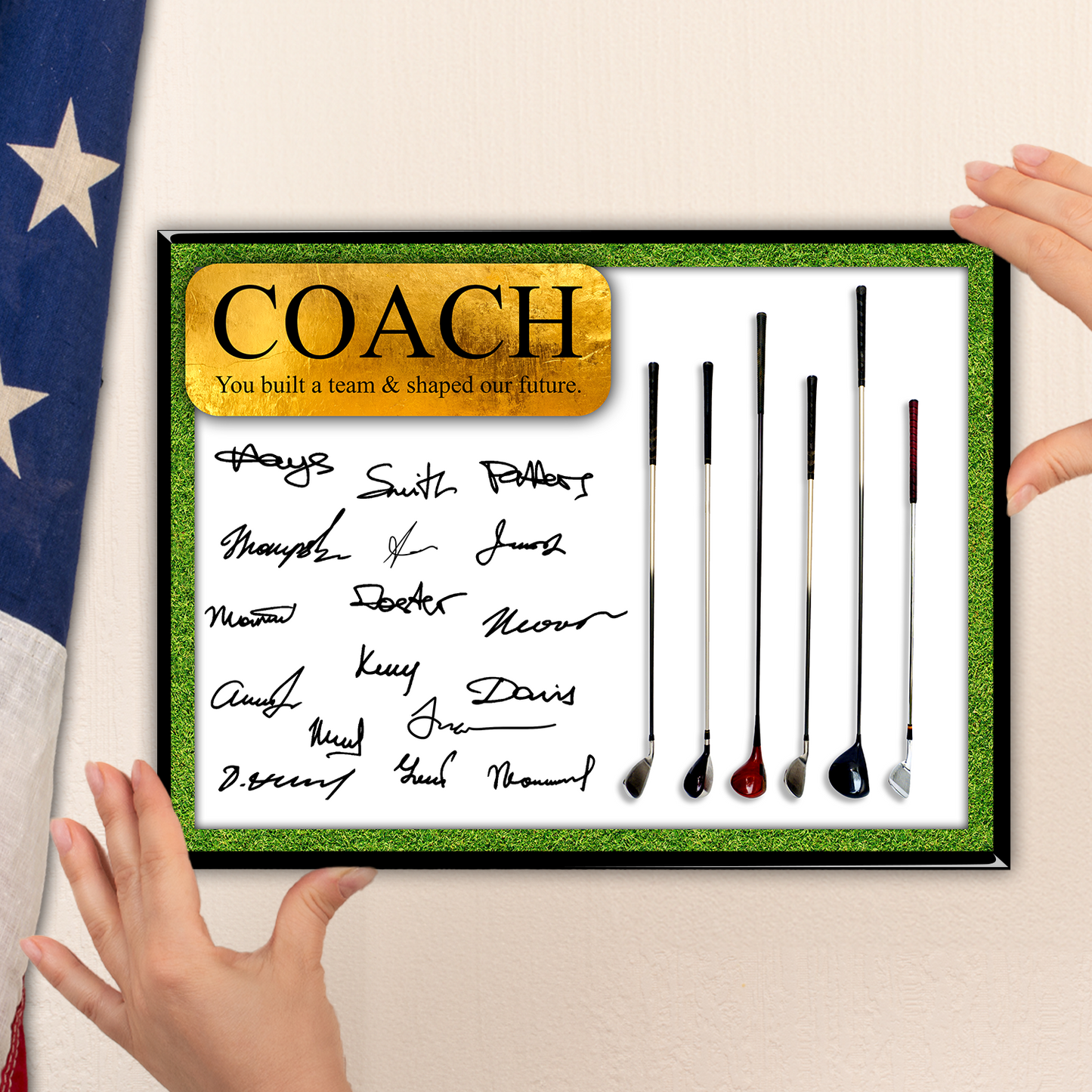 Golf Coach Signature Plaque 1 – Team Autograph Gift