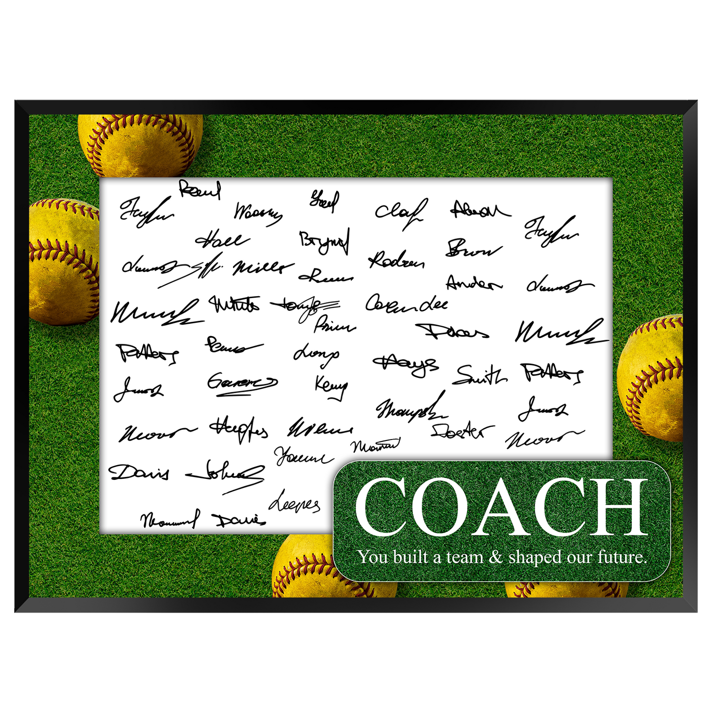 Softball Coach Signature Plaque 1 – Team Autograph Gift