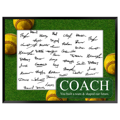 Softball Coach Signature Plaque 1 – Team Autograph Gift