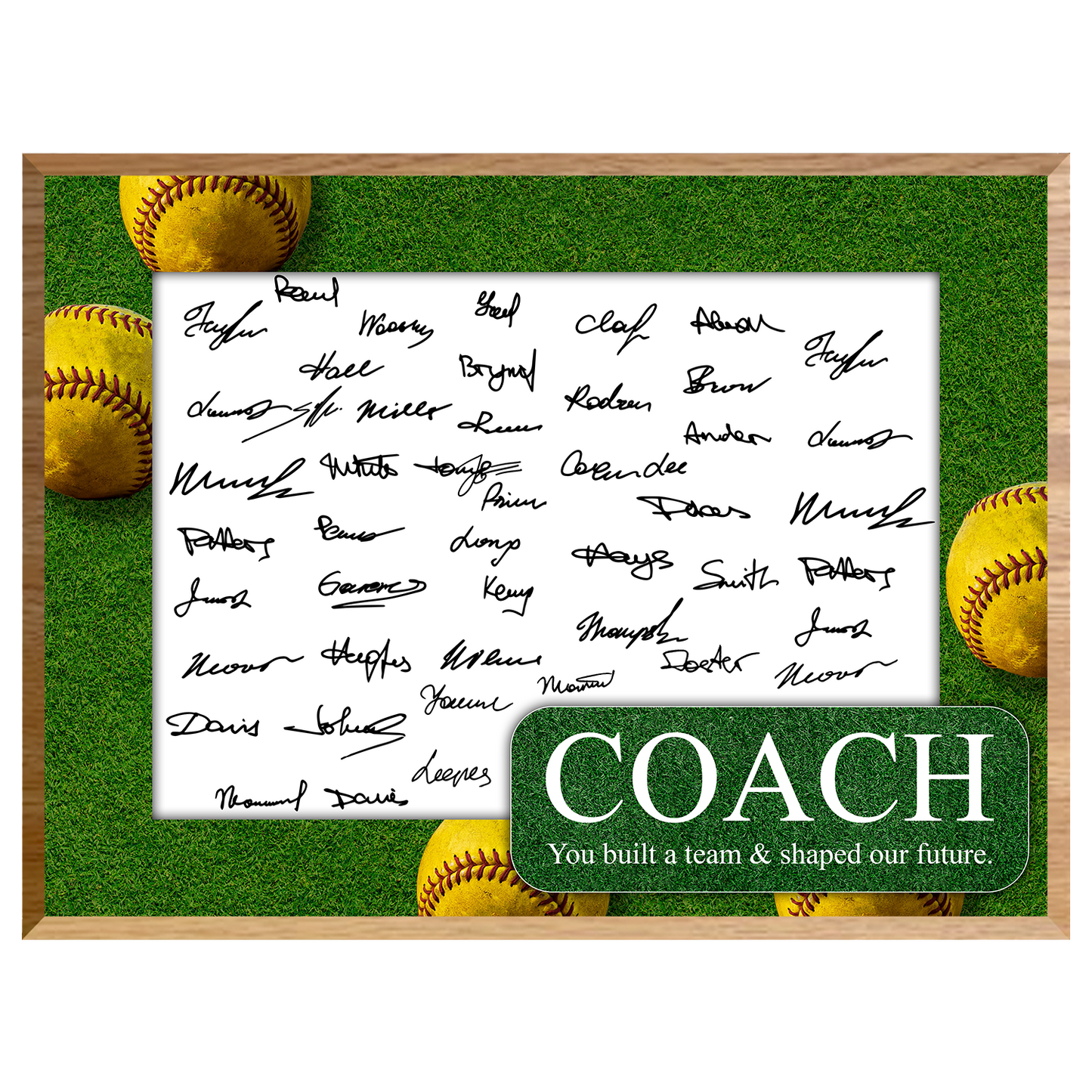 Softball Coach Signature Plaque 1 – Team Autograph Gift