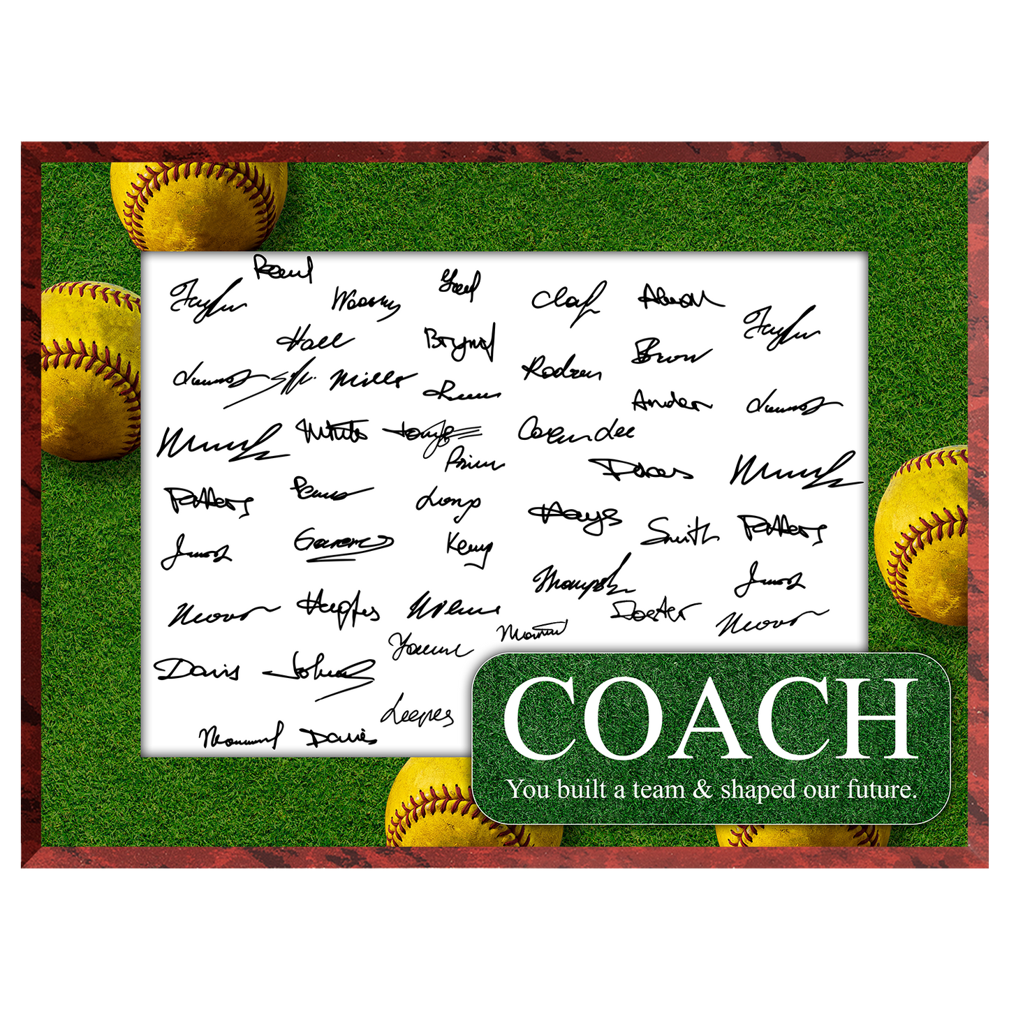 Softball Coach Signature Plaque 1 – Team Autograph Gift