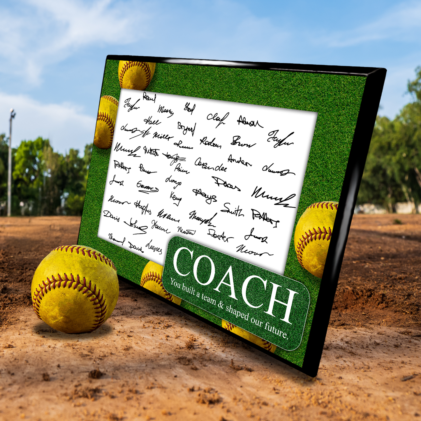 Softball Coach Signature Plaque 1 – Team Autograph Gift
