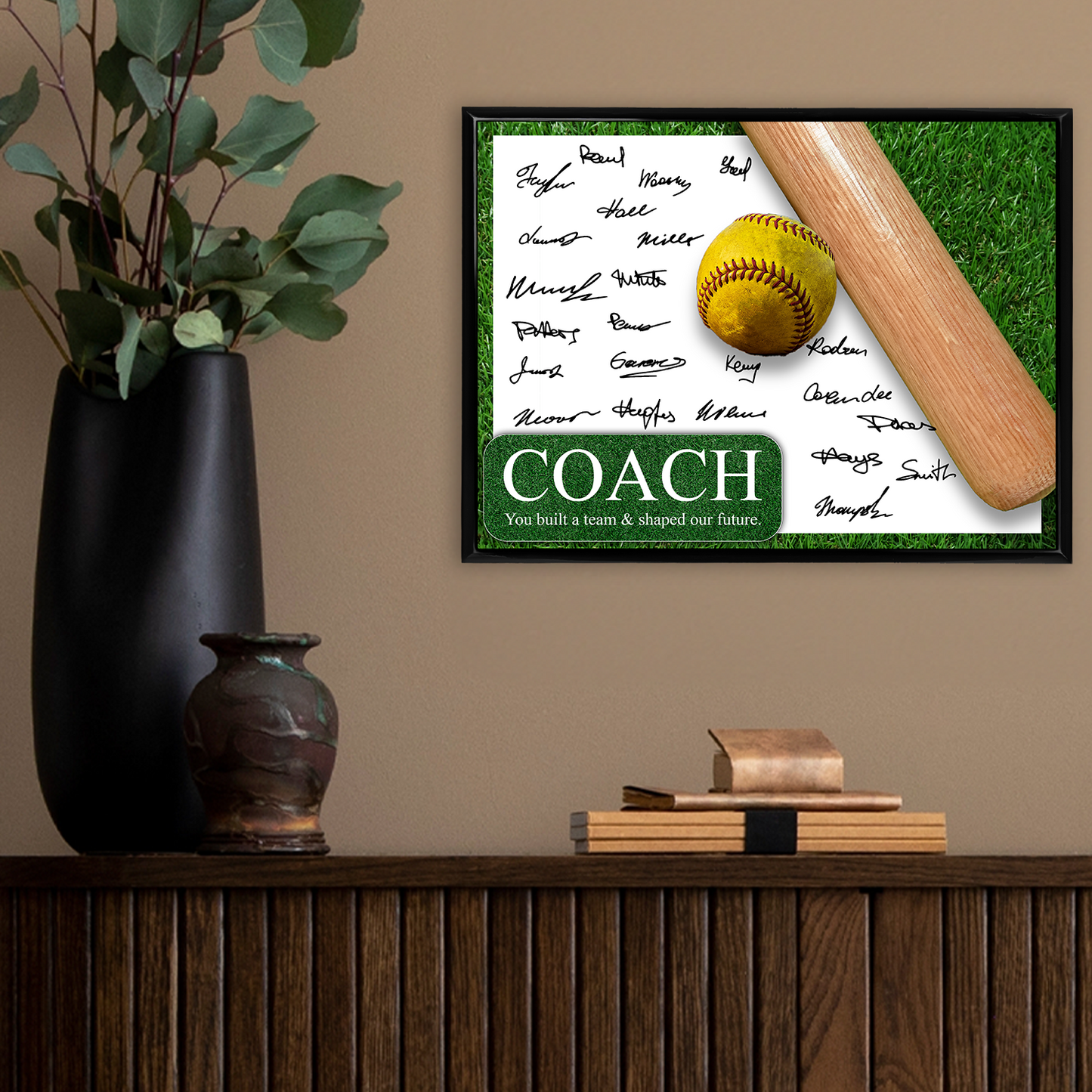 Softball Coach Signature Plaque 2 – Team Autograph Gift