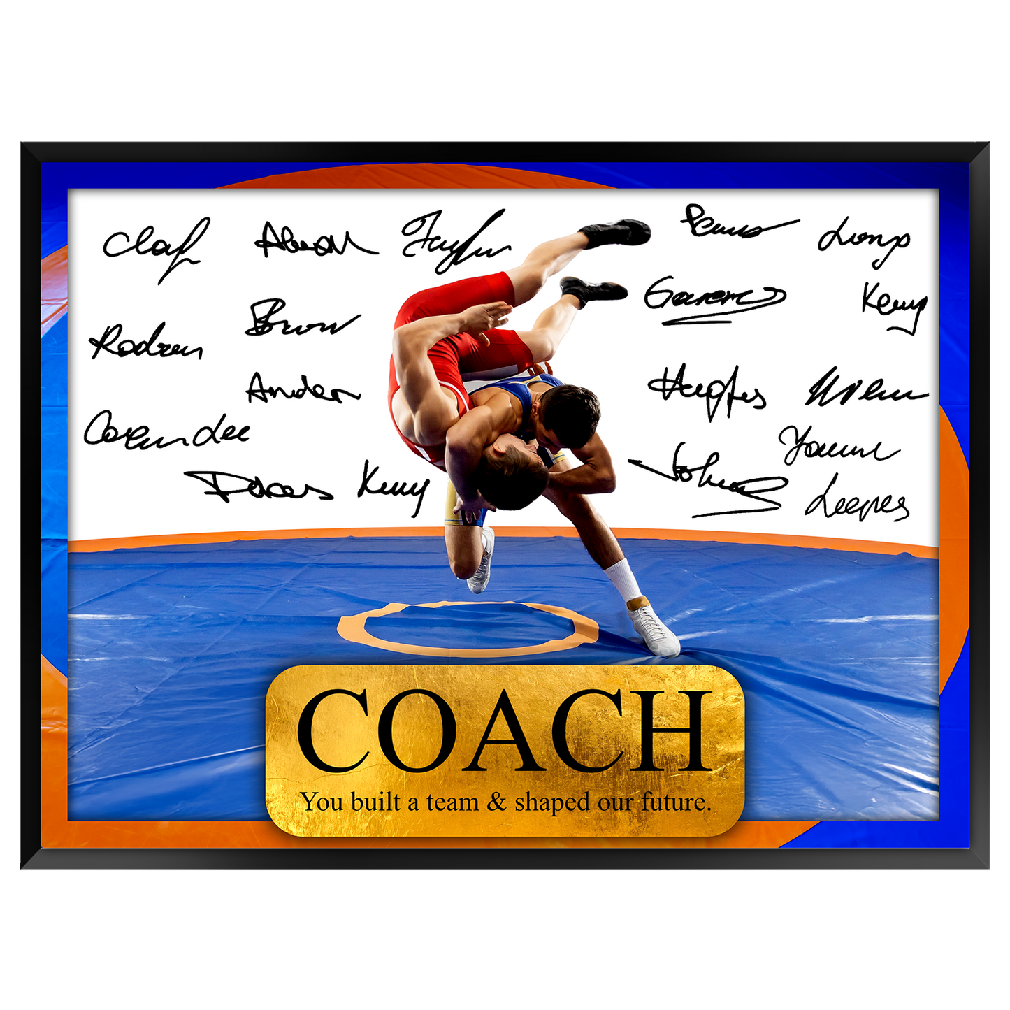 Signable Wrestling Coach Awards - Dynamic