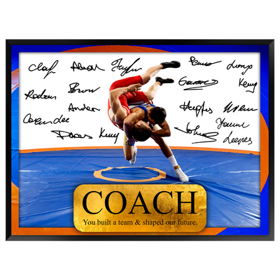Signable Wrestling Coach Awards - Dynamic