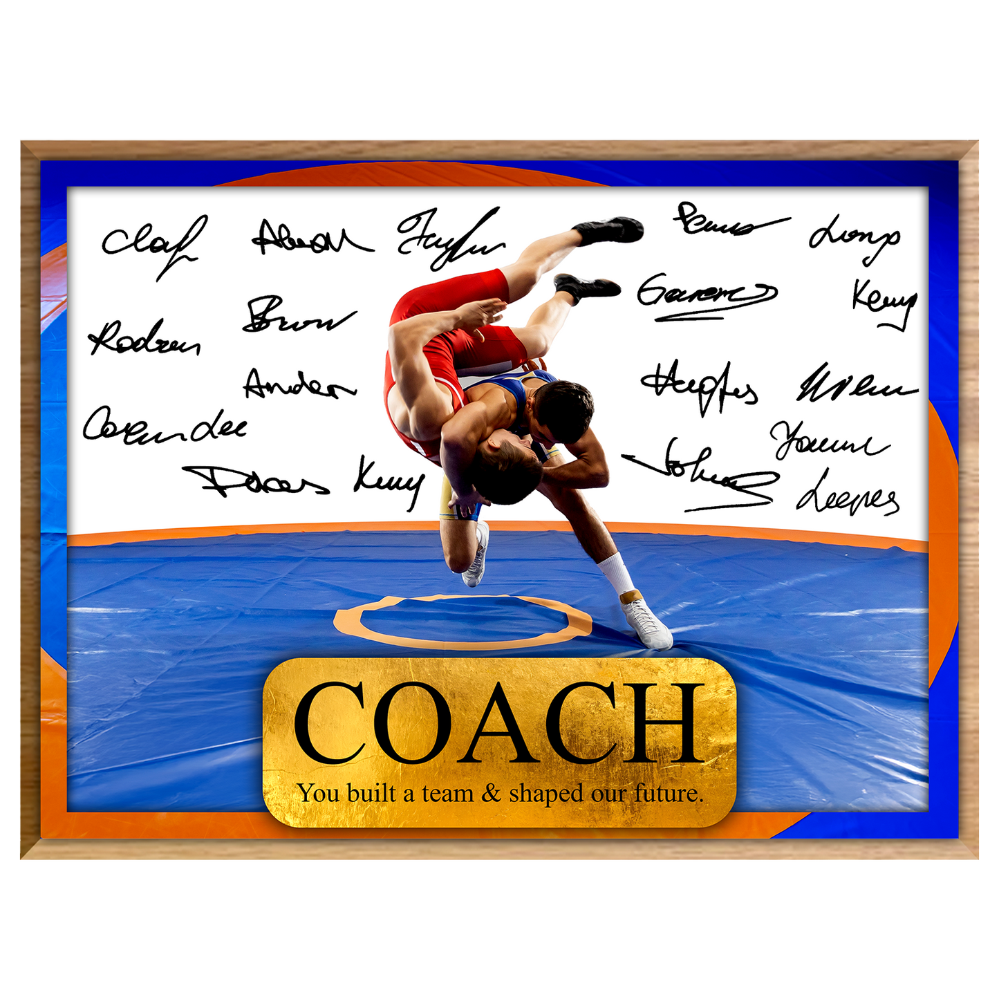 Signable Wrestling Coach Awards - Dynamic