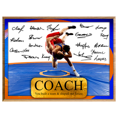 Signable Wrestling Coach Awards - Dynamic