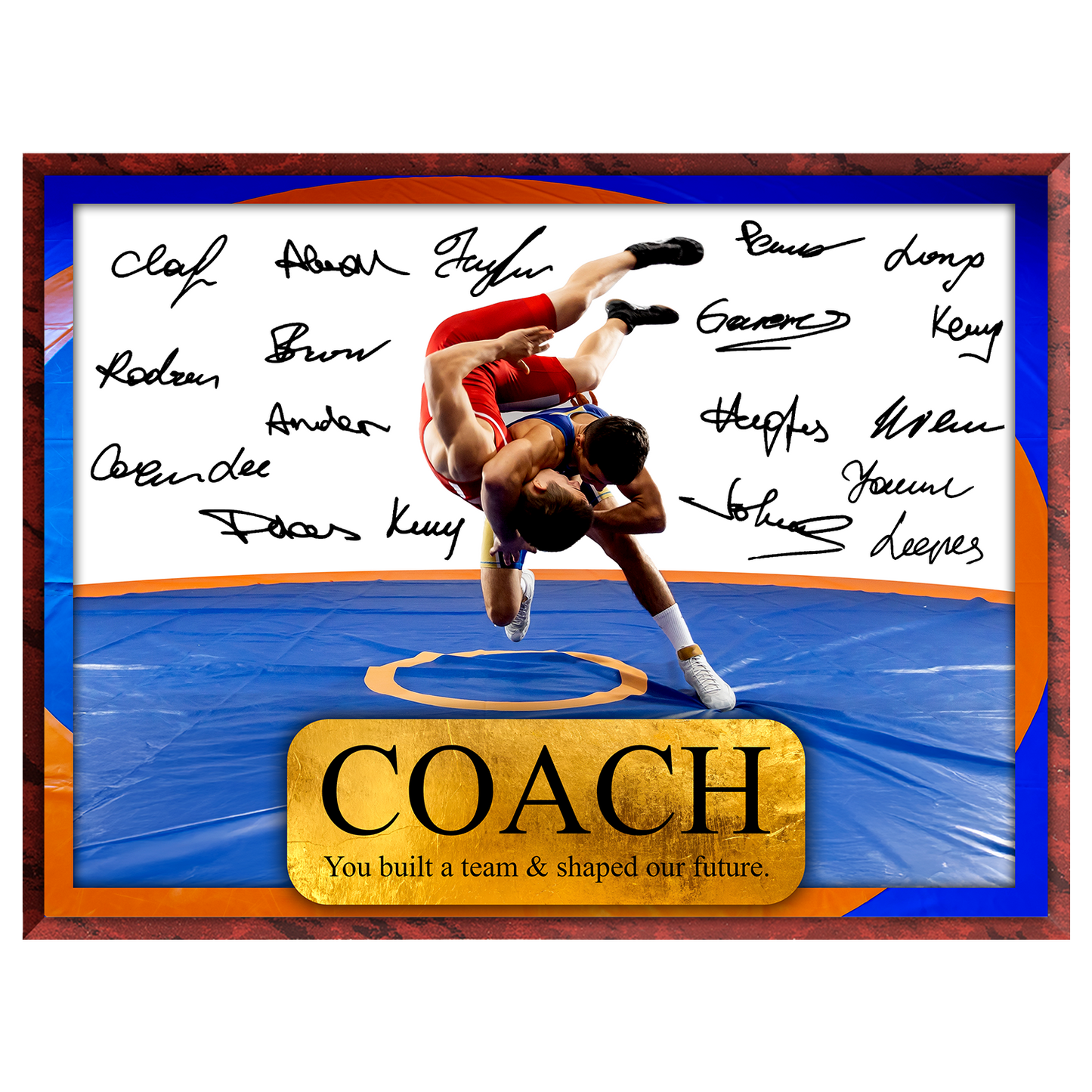 Signable Wrestling Coach Awards - Dynamic