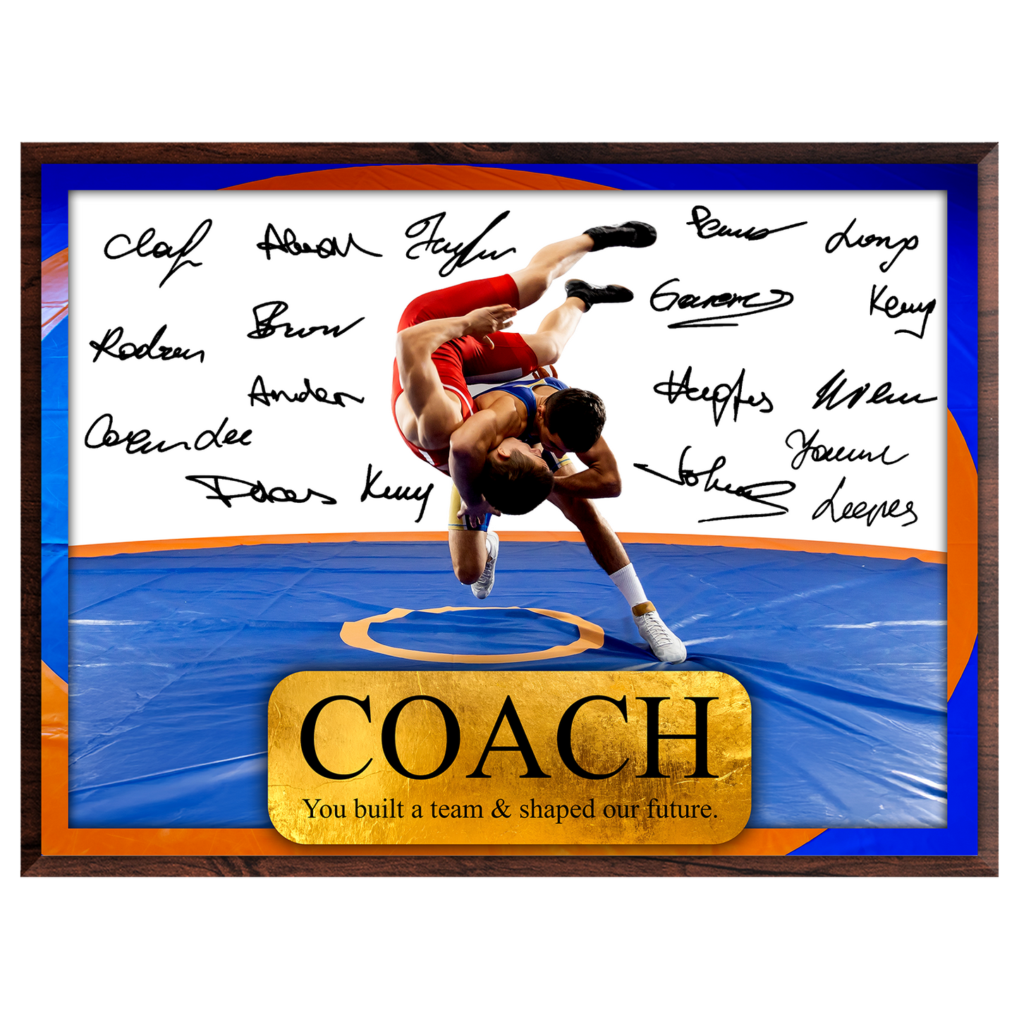 Signable Wrestling Coach Awards - Dynamic