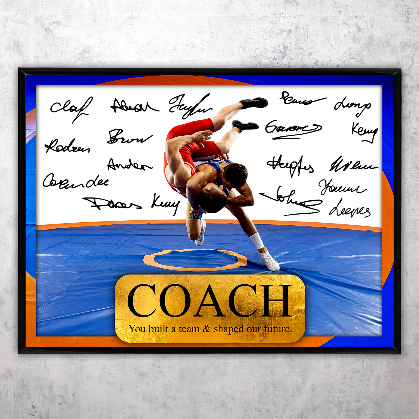 Signable Wrestling Coach Awards - Dynamic