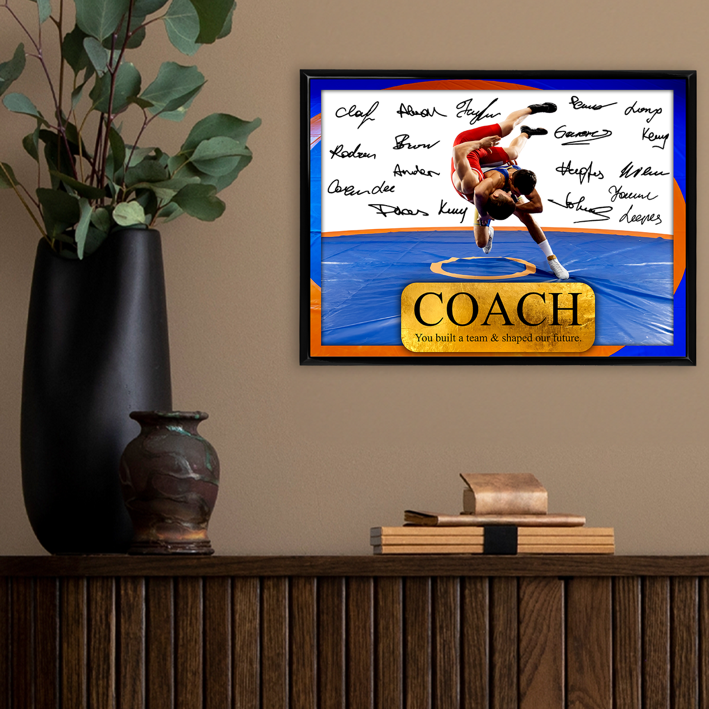 Signable Wrestling Coach Awards - Dynamic