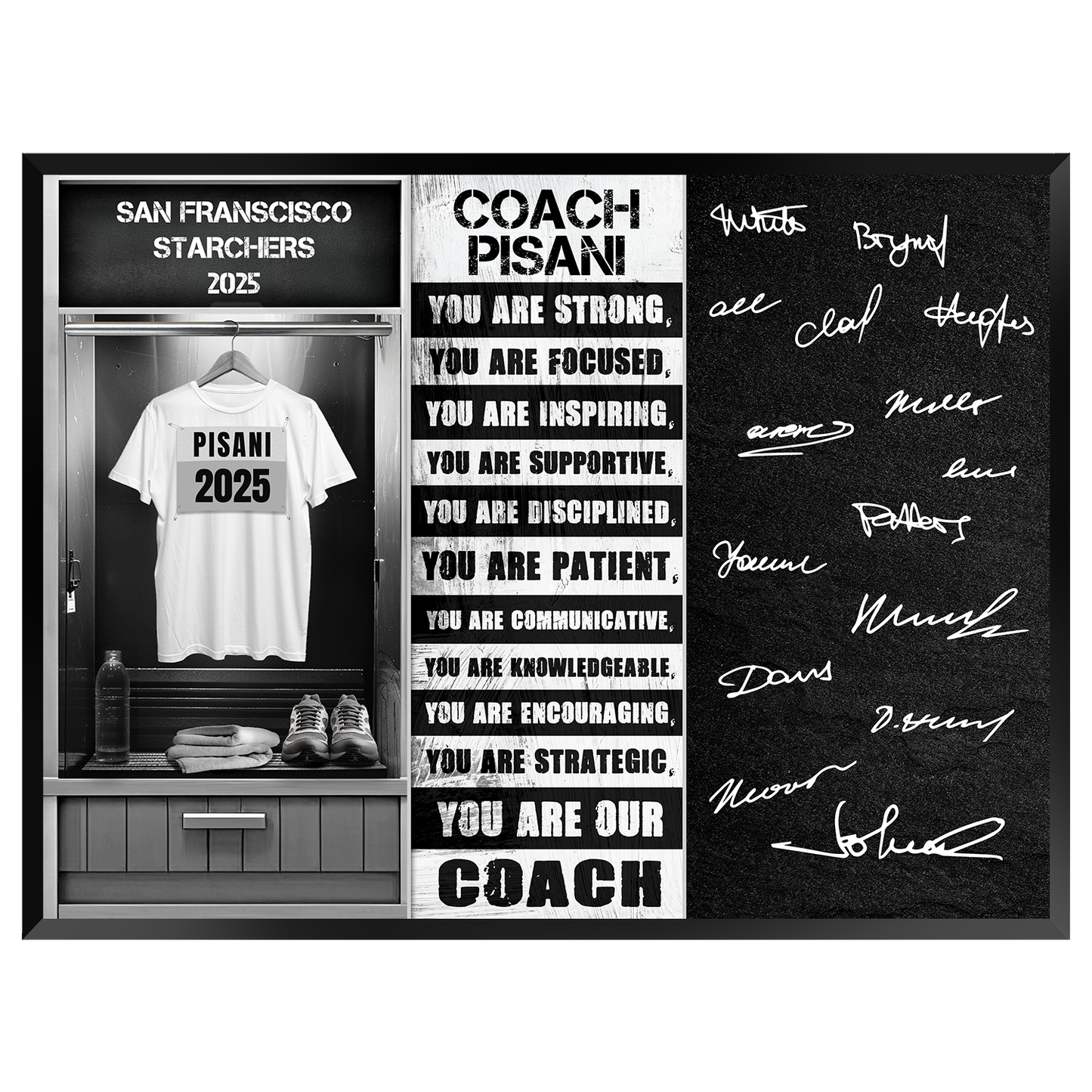 Cross Country Runner Coach Signable Plaque – Personalized Team Gift