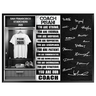 Cross Country Runner Coach Signable Plaque – Personalized Team Gift