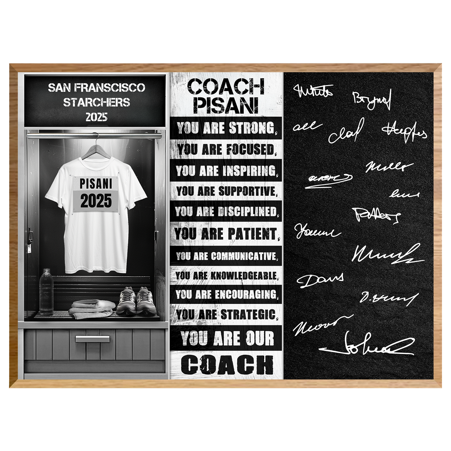 Cross Country Runner Coach Signable Plaque – Personalized Team Gift