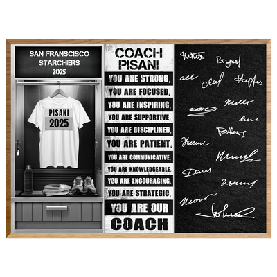 Cross Country Runner Coach Signable Plaque – Personalized Team Gift
