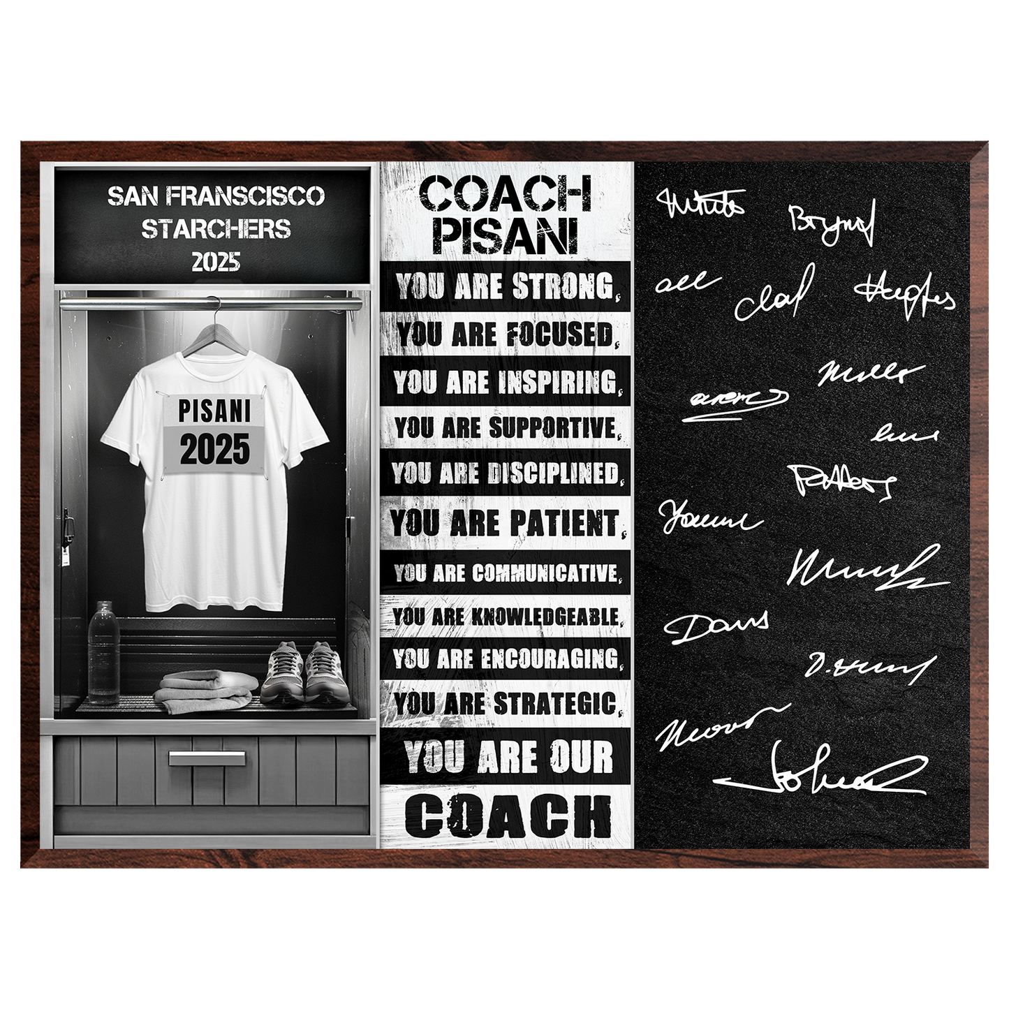 Cross Country Runner Coach Signable Plaque – Personalized Team Gift