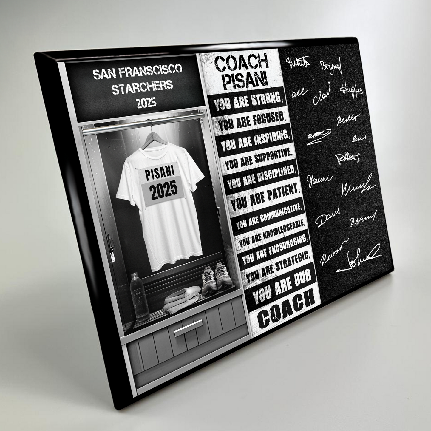 Cross Country Runner Coach Signable Plaque – Personalized Team Gift