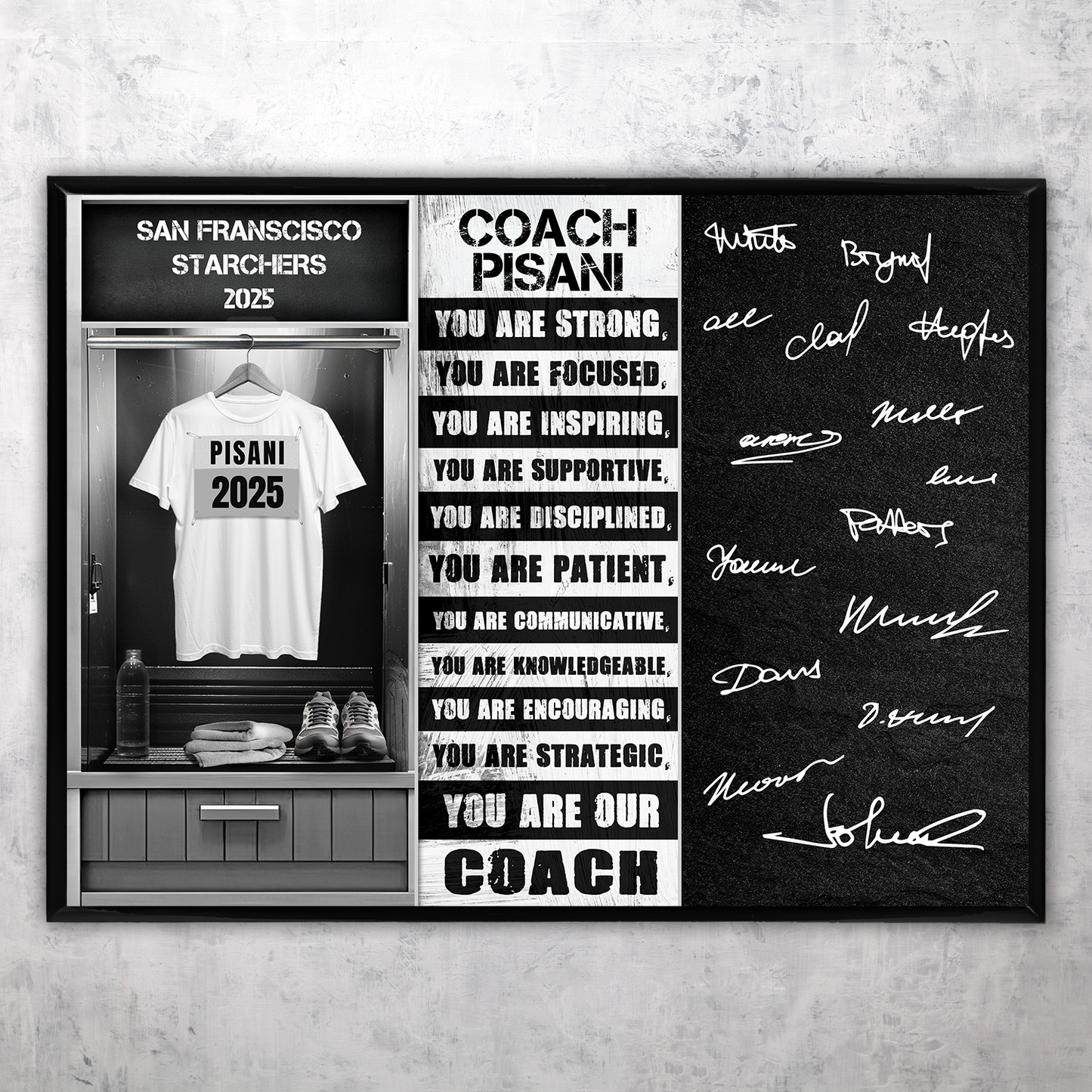 Cross Country Runner Coach Signable Plaque – Personalized Team Gift