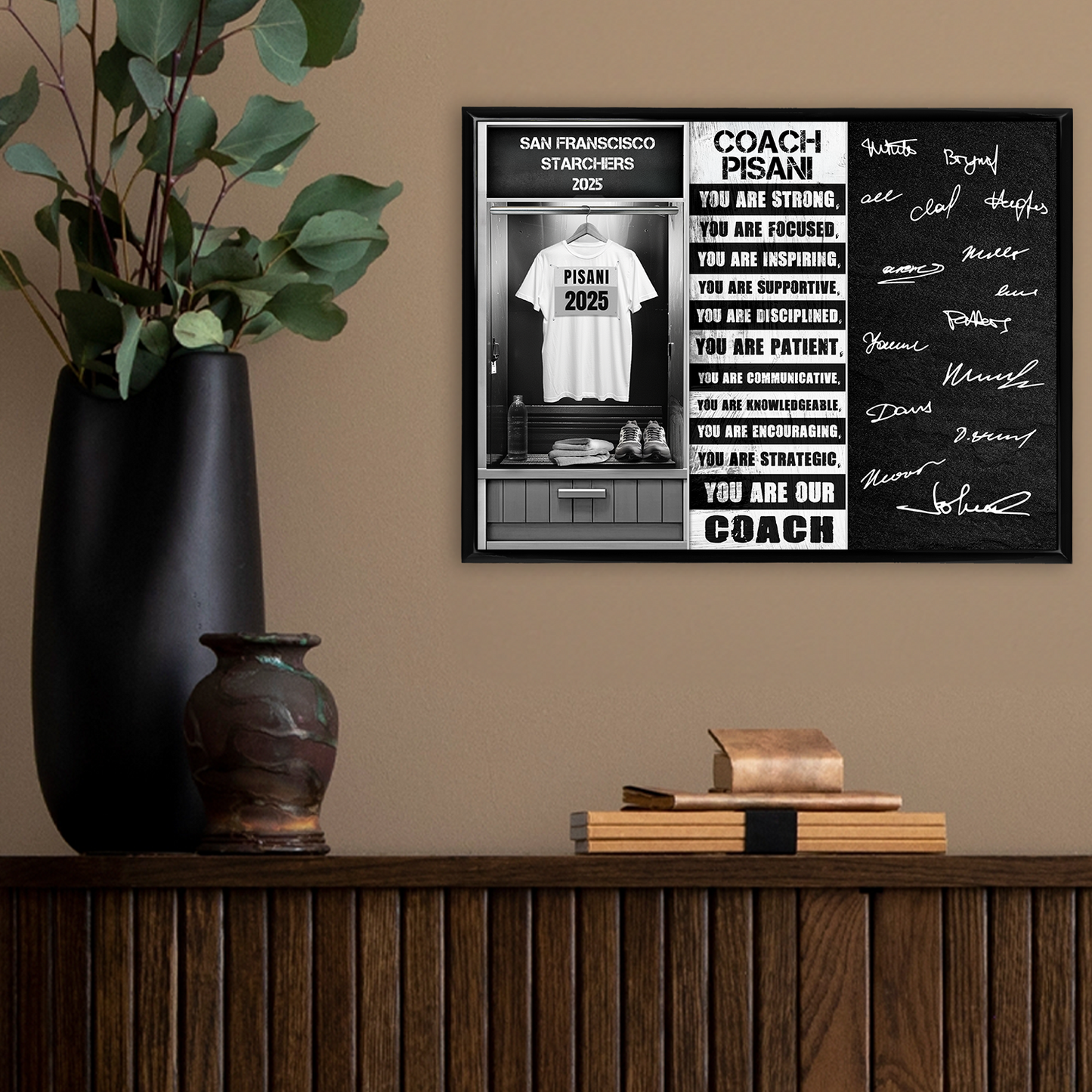 Cross Country Runner Coach Signable Plaque – Personalized Team Gift