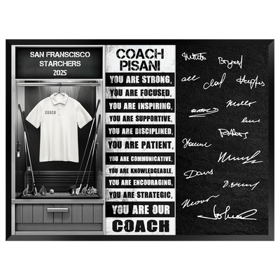 Golf Coach Signable Plaque – Personalized Team Gift